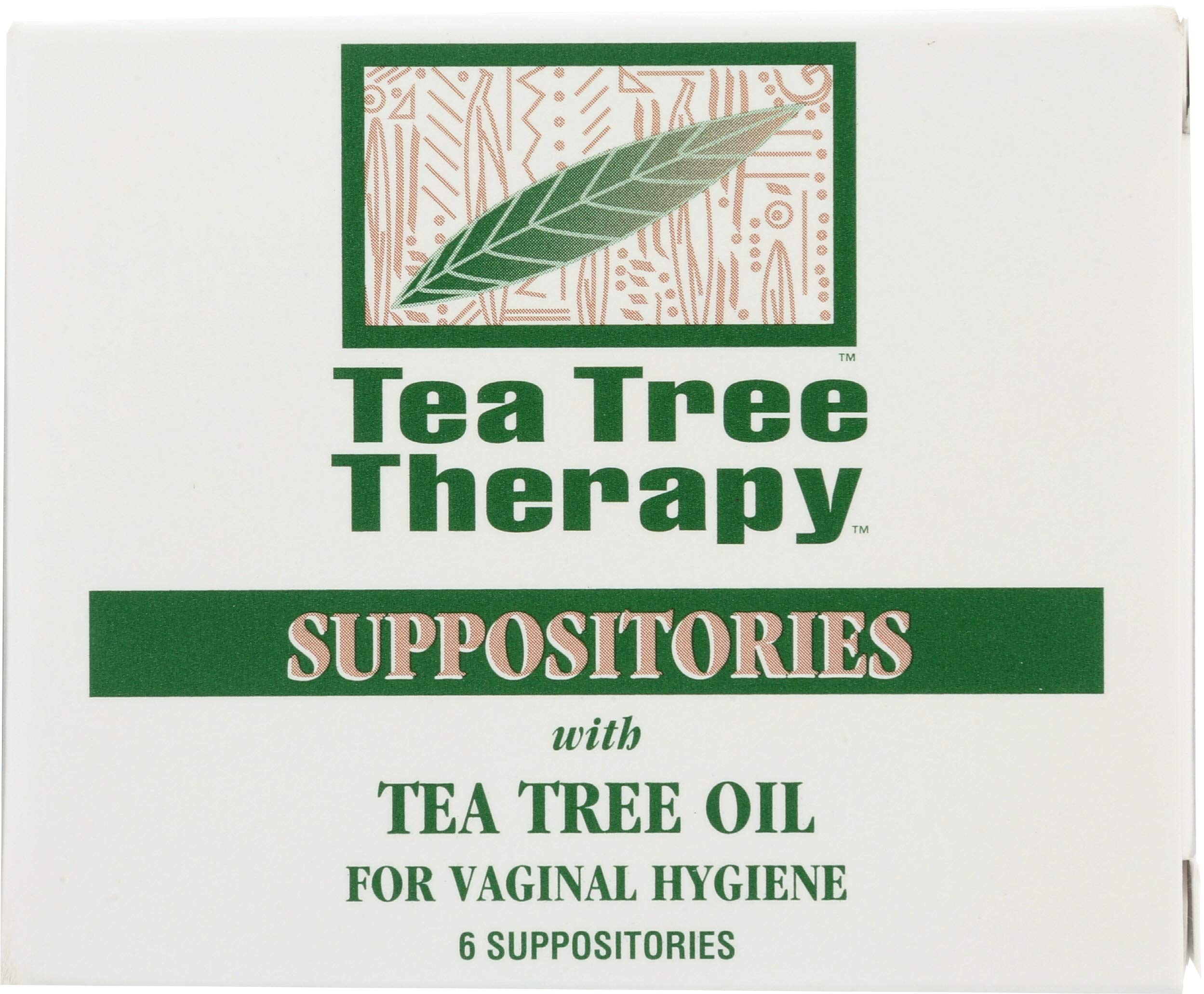 Tea Tree Therapy Vaginal Suppositories with Oil, 6 Count, White