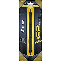 G2 Limited Premium Gel Roller Pen, Fine Point 0.7 mm, Matte Black Barrel, Black Ink