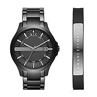 AX Armani Exchange Men's Watch Gift Set; Watch and Bracelet Gift Set; Gifts for Men