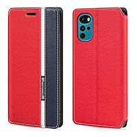 for Motorola Moto G22 Case, Fashion Multicolor Magnetic Closure Leather Flip Case Cover with Card Holder for Motorola Moto G22 (6.5”)