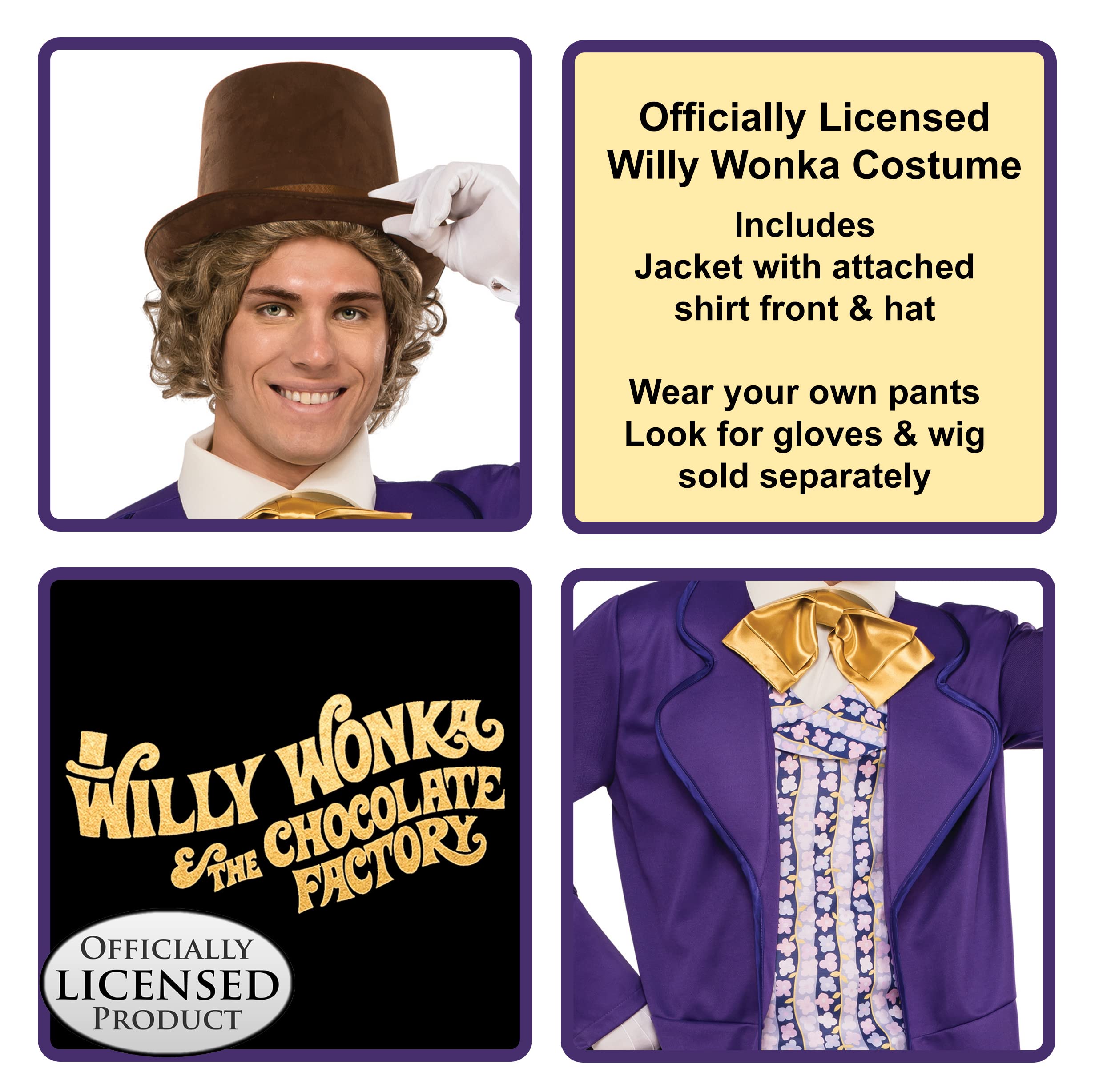 Rubie's Adult Willy Wonka & the Chocolate Factory Deluxe Willy Wonka Costume
