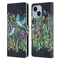Head Case Designs Officially Licensed Micklyn Le Feuvre Little Garden Birds Wildlife Leather Book Wallet Case Cover Compatible with Apple iPhone 14 Plus