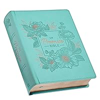 KJV Holy Bible, My Promise Bible, Faux Leather Hardcover w/Bible Tabs, Coloring Stickers, Ribbon Markers, King James Version, Teal