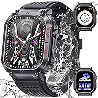 Military Smart Watch for Men 5ATM Waterproof (Answer/Dial Calls) Tactical Smartwatch with Compass 2.02