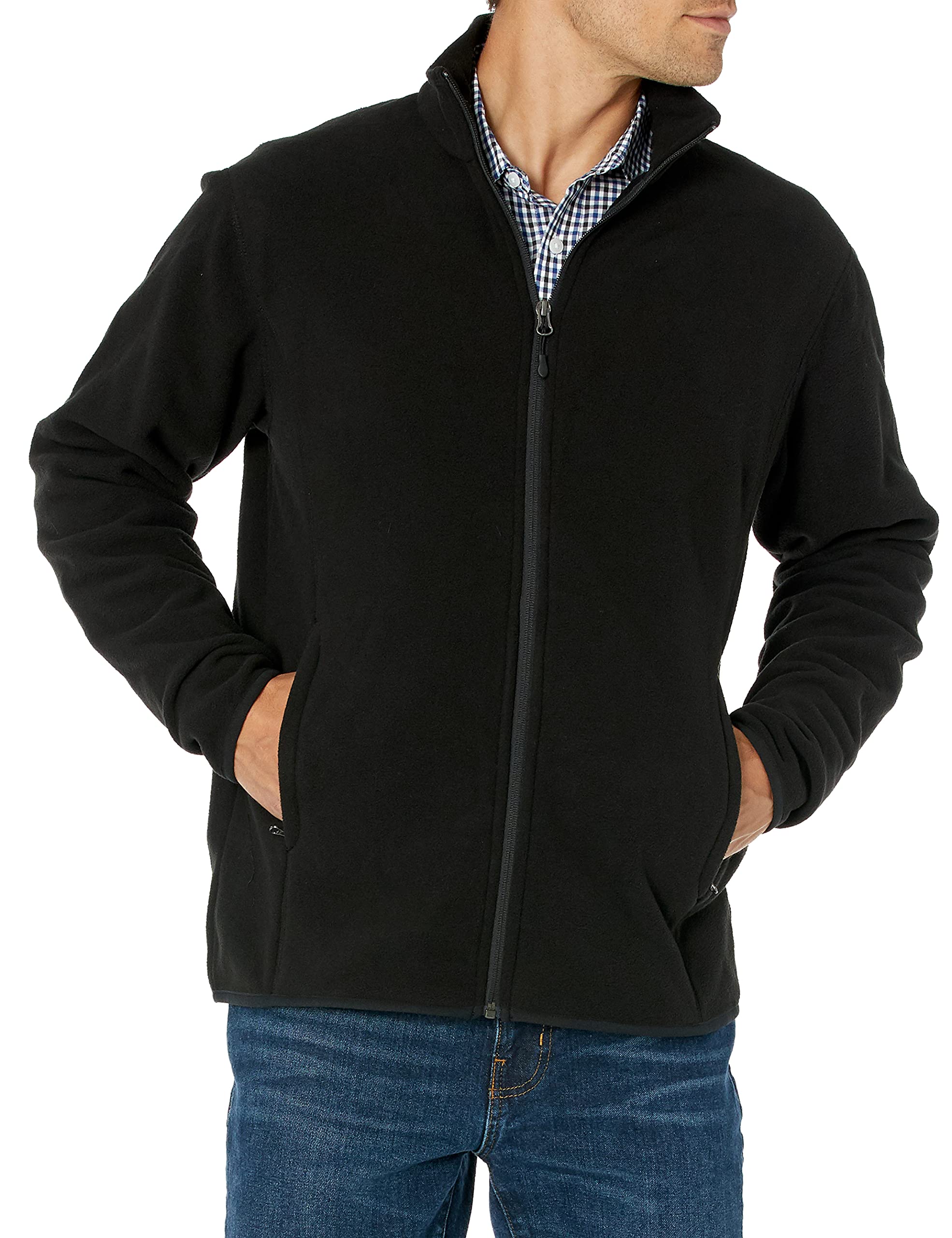Amazon Essentials Men's Full-Zip Fleece Jacket (Available in Big & Tall)