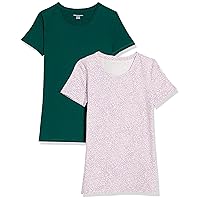 Amazon Essentials Women's Classic-Fit Short-Sleeve Crewneck T-Shirt-Discontinued Colors, Multipacks