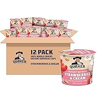 Quaker Express Cups, Strawberry & Cream, 12 Count