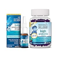 Baby Probiotic Drops Everyday 30 Servings (Pack of 1) with Kids Probiotic + Prebiotic Gummies 45 Servings (Pack of 1), Immunity Support for All Ages: Newborns to Kids and Adults