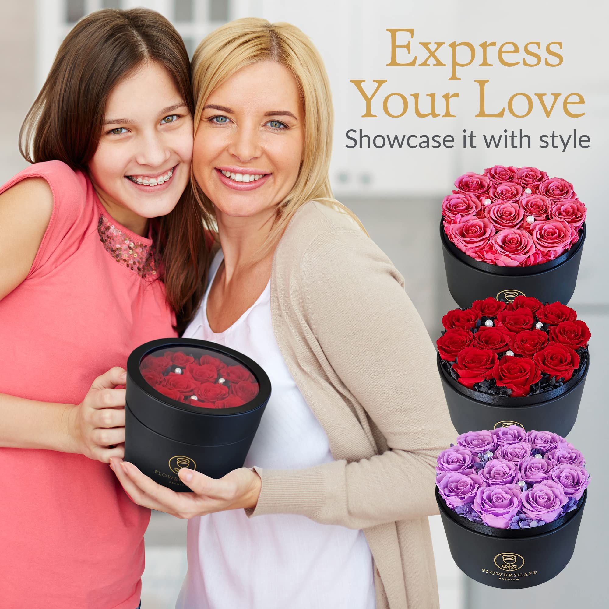 Mua Flowerscape Premium - 12 Preserved Roses Luxury Floral Gifts ...