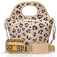 Made Easy Kit Pill Case and Large Lunch Tote 2-Pack Kit Bundle Cheetah
