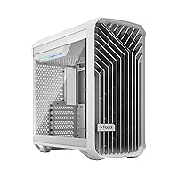 Fractal Design Torrent Compact White - Clear Tint Tempered Glass Side Panel - Open Grille for Maximum air Intake - Two 180mm PWM Fans Included - Type C - ATX Airflow Mid Tower PC Gaming Case