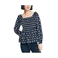Nautica Women's Sustainably Crafted Printed Square-Neck Top