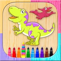 Magic paint dinosaurs – Painting and coloring dinosaurs game for children - Fingerpaint