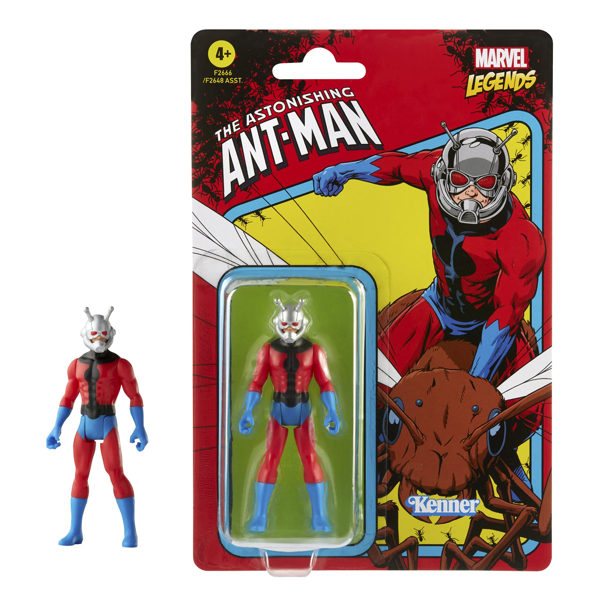 Marvel Hasbro Legends 3.75-inch Retro 375 Collection Ant-Man Action Figure Toy, Red