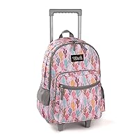 Tilami Rolling Backpack 18 inch Double Handle Wheeled Laptop Boys Girls Travel School Children Luggage Toddler Trip (Cactus)