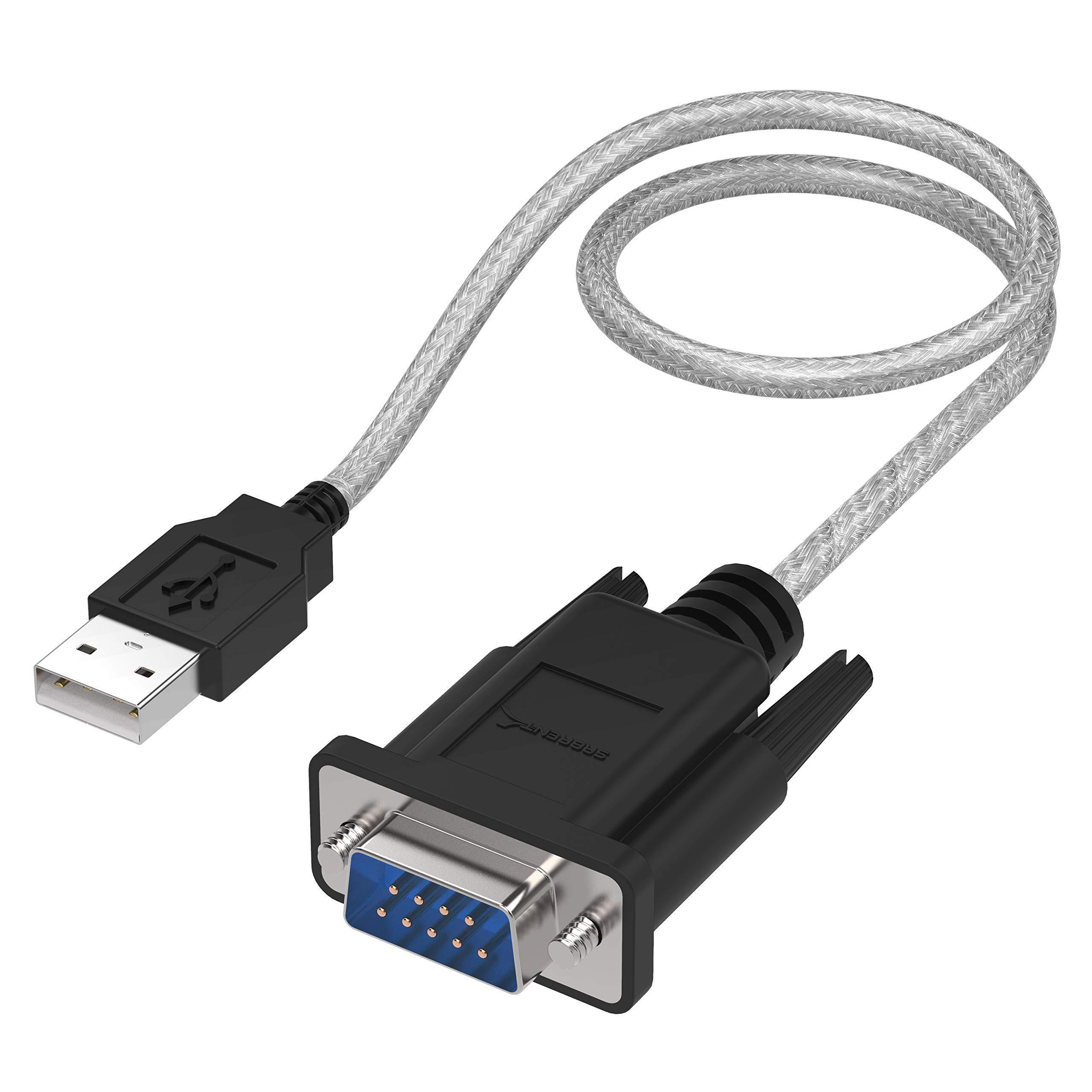 SABRENT USB to RS-232 DB9 Serial 9 pin Adapter Prolific PL2303 1-ft [SBT-USC1K]