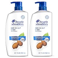 Head & Shoulders Shampoo, Daily-Use Anti-Dandruff Paraben Free Treatment, Dry Scalp Care with Almond Oil, 32.1 fl oz, Twin Pack