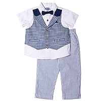 Infant Boy's Short Sleeve 3Piece Mock Vest Set