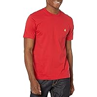 Brooks Brothers Men's Short Sleeve Cotton Crew Neck Logo T-Shirt, Red, Medium