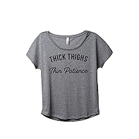 Thick Thighs Save Lives Women's Slouchy Dolman T-Shirt Tee Heather Grey