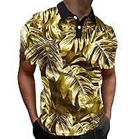 Men's Short Sleeve Polo Shirt Printed Fashion Casual Dress Shirts Summer Top Sport Golf Shirt T Shirt