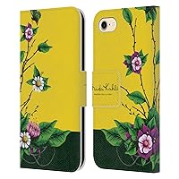 Head Case Designs Officially Licensed Frida Kahlo Shrub Purple Florals Leather Book Wallet Case Cover Compatible with Apple iPhone 7/8 / SE 2020 & 2022