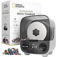 Platinum Series Ultra Quiet Rock Polisher Kit - Patent-Pending for Kids & Adults, 2 lb. Barrel, Rocks, Grit, GemFoam, Rock Tumblers
