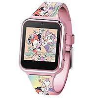 Accutime Kids Disney Minnie Mouse Multicolor Educational Learning Touchscreen Smart Watch Toy for Girls, Boys, Toddlers - Selfie Cam, Learning Games, Alarm, Calculator and More (Model: MN4325AZ)
