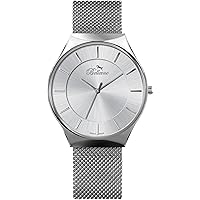 Men's Analogue Quartz Watch with Metal Strap E.56, grey, 32MM, bracelet, Grey, 32mm, bracelet