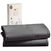 California Design Den 100% Cotton Pillow Cases Standard Size Set of 2, Soft & Cooling Sateen Weave Pillow Cases Queen (Charcoal Gray)