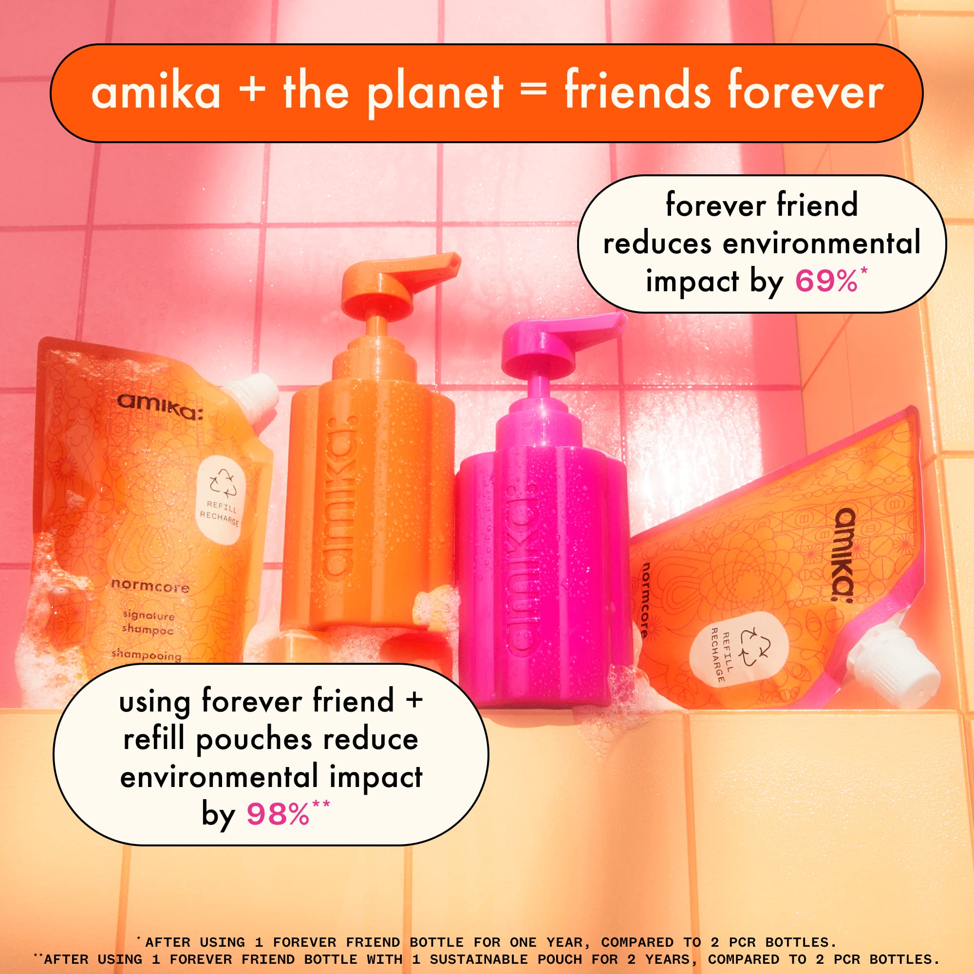 Forever Friend Refillable Shampoo Bottle | amika