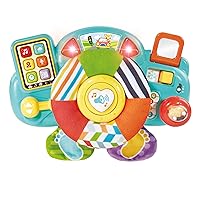VTech - Baby steering wheel Games and activities, Hanging for strollers, buggy, Toy for the stroller, Gift babies +6 months, Interactive steering wheel, Content in Spanish