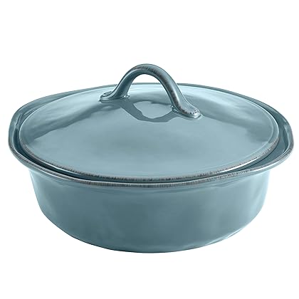 Rachael Ray Cucina Casserole Dish Set with Lid, 3 Piece, Agave Blue