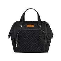 FHELAD Small Diaper bag, Mini Tote Bag for Shopping Walking, Backpack for Travel,Black