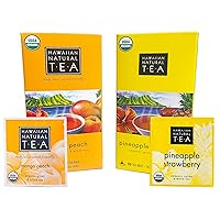 Mango Peach and Pineapple Strawberry Tea | Black Tea, Green Tea, and White Tea Blends - 40 Tea Bags