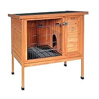 Prevue Hendryx, Stained Wood Prevue Pet Products Small 460 Rabbit Hutch, 36.0
