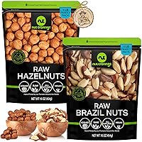 Raw Brazil Nuts + Raw Hazelnuts 16.oz 2 Pack Bundle