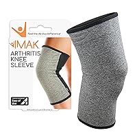 IMAK Compression Arthritis Knee Sleeve - Knee Compression Brace to Support Arthritis, Joint Pain & Circulation - Knee Support for Men & Women - Large