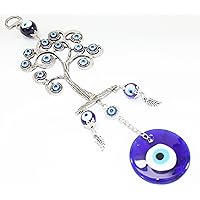 Turkish Blue Evil Eye (Nazar) Life Tree Amulet Wall Hanging Home Decor Protection Blessing Gift GP9501