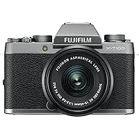 Fujifilm X-T100 Mirrorless Digital Camera w/XC15-45mmF3.5-5.6 OIS PZ Lens - Dark Silver