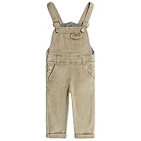 KIDSCOOL SPACE Baby Little Girls Canvas Overalls,Toddler Boys Ripped Holes Casual Workwear