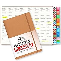 Hourly Planner & Appointment Book - 2024 Planner with Daily Tasks & 30 Minute Time Slots - 8.5