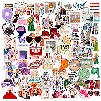 110 PCS Music Stickers Vinyl Waterproof Lyrics Stickers for Girls Female Pop Country Stickers Laptop Phone Computer Guitar Decorations