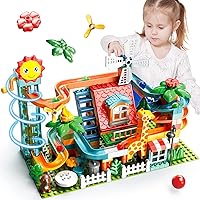 SUMXTCH Marble Run Building Blocks,255pcs Marble Maze with Elevator DIY Toys Marble Track Sets Educational Toys for Kids 4-8, Toddle STEM Toys Gifts for Boys Girls Child Age 3,4,5,6,7,8+