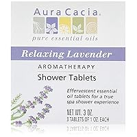 Aura Cacia Shower Tablet Relaxing Lavender 3 oz., (Pack of 3)
