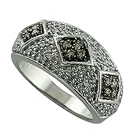 Carillon Certified Andalusite Round Shape Natural Earth Mined Gemstone 10K White Gold Ring Anniversary Jewelry for Women & Men