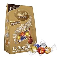 LINDOR Assorted Chocolate Truffles, Chocolate Candy with Smooth, Melting Truffle Center, Perfect for Mother’s Day Gifting, 15.2 oz. Bag