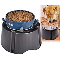 My Bowl Stand | 5” Elevated Stand for Any Dog Bowl up to 7.5” Width, Made in USA, Lift Your Pet’s Food or Water, Reduces Joint Strain, Sturdy + Washable + Stackable, Adjustable Raised Feeder