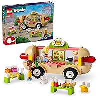 LEGO 42633 Friends Hotdog-Truck, 2 Spielfiguren, Katze, Imbisszubehör