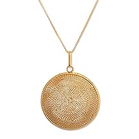 NOVICA Handmade .925 Sterling Silver Goldplated Filigree Pendant Necklace Peruvian Modern 'Temple of The Sun'